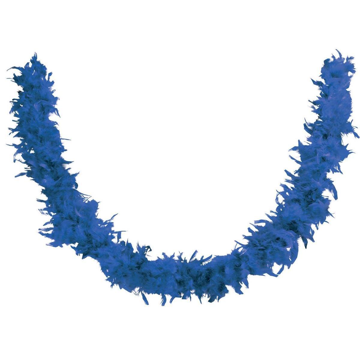 Boa en plumes - Longueur 180 cm - Bleu foncé