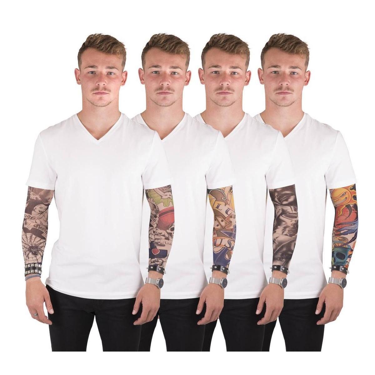 Manche faux tatouages en polyester - 42 x 10 cm - Multicolore
