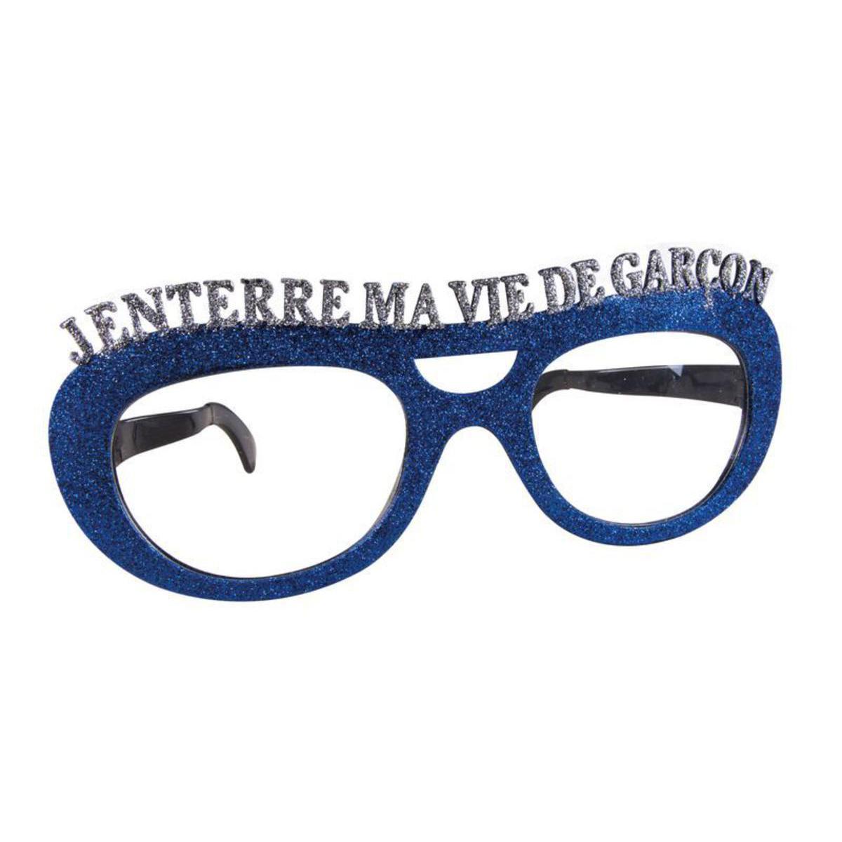 Lunettes enterrement de vie de garçon en plastique - 25 x 9,5 cm - Multicolore