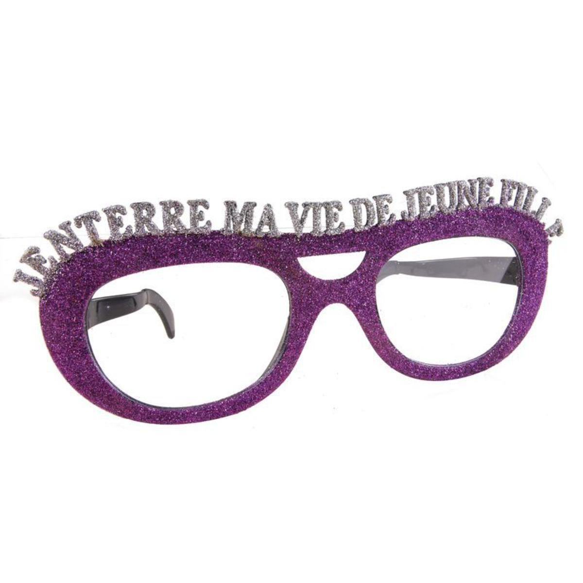 Lunettes enterrement de vie de jeune fille en plastique - 25 x 9,5 cm - Multicolore