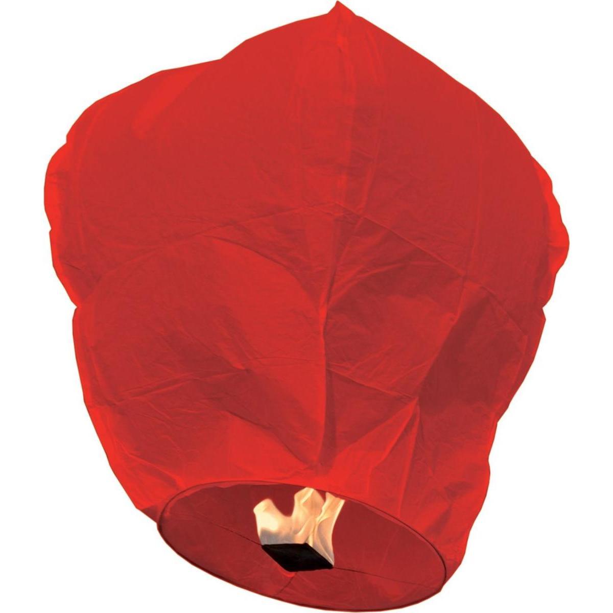 Lanterne céleste en papier - 33,5 x 37,5 cm - Rouge