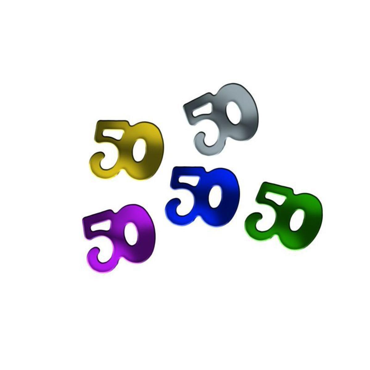 Confettis de table 50 en plastique - 10 g - Multicolore