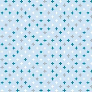Lot de 20 serviettes imprimées étoiles - Papier - 33 x 33 cm - Blanc, gris et bleu