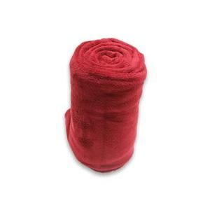 Couverture extra douce - 220 x 240 cm - Calin rouge en microfibre