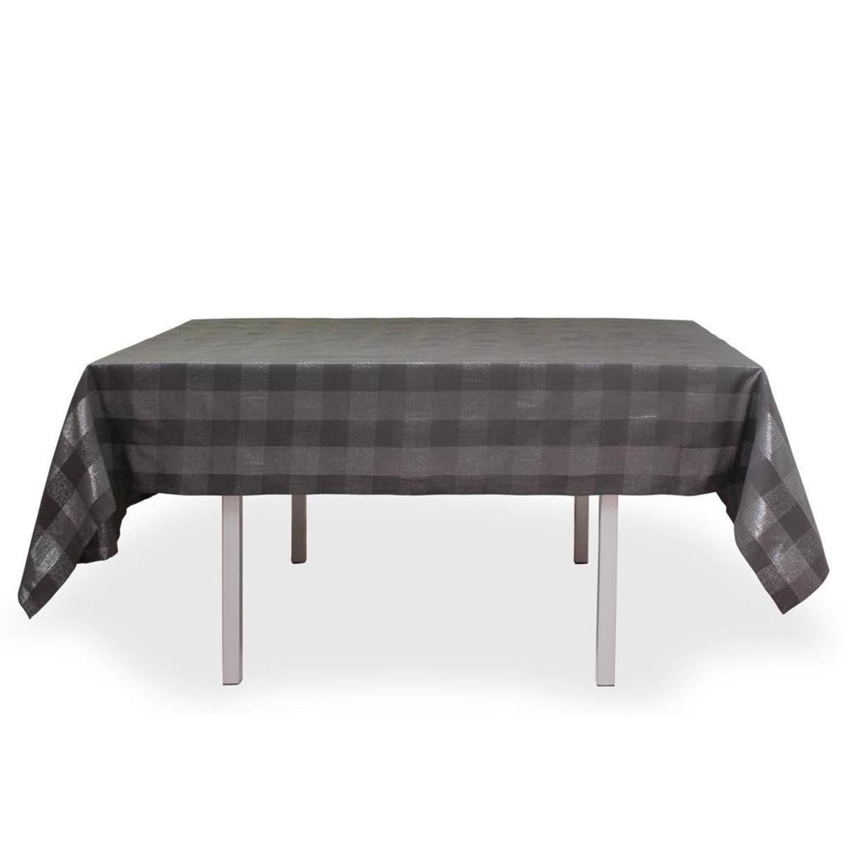 Nappe rectangle en coton - 140 x 240 cm - Lyam gris