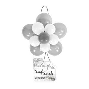 kit decor rosace 11 ballons mariage argent