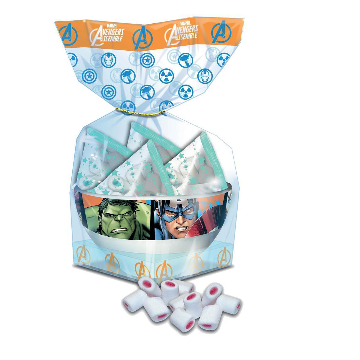 Bol rempli de marshmallow fourrés aux fruits AVENGERS - 32 g