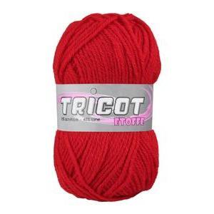 Pelote Etoffe - 55% acrylique et 45% laine - 50 g - Rouge