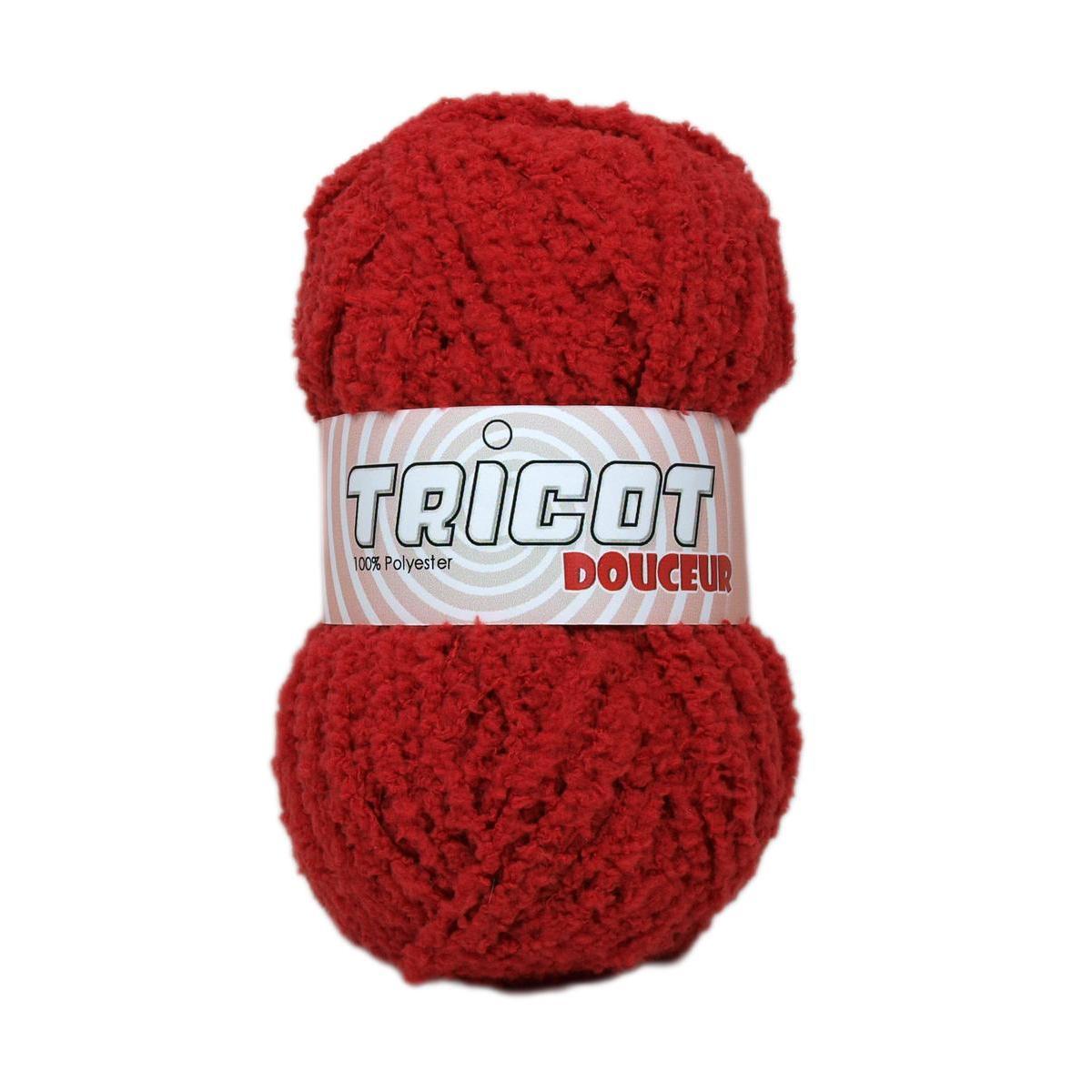 Pelote Douceur - 100% polyester - 50 g - Rouge