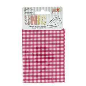 Toile thermocollante - 70% polyester et 30% coton - 21 x 29,7 cm - Rose, blanc