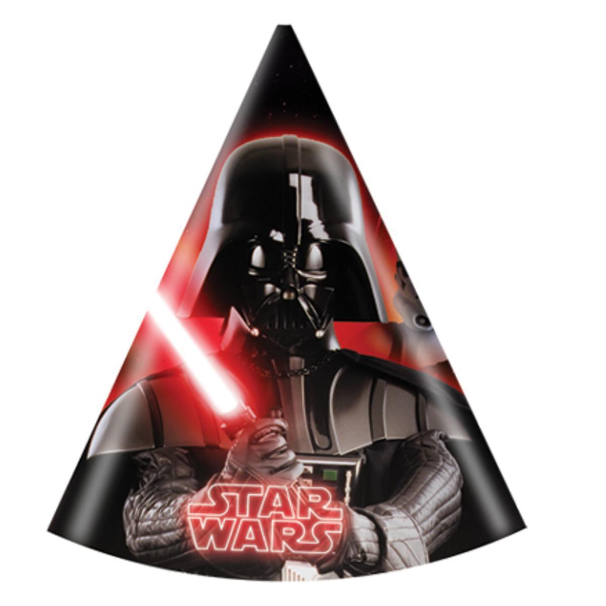 6 chapeaux Star Wars - Carton - 15 x 11 cm - Multicolore