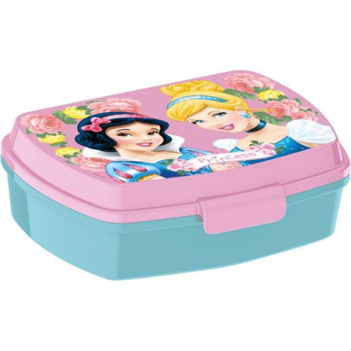 Boîte à goûter Princesse - Plastique - 17 x 14 x 5.5 cm - Multicolore