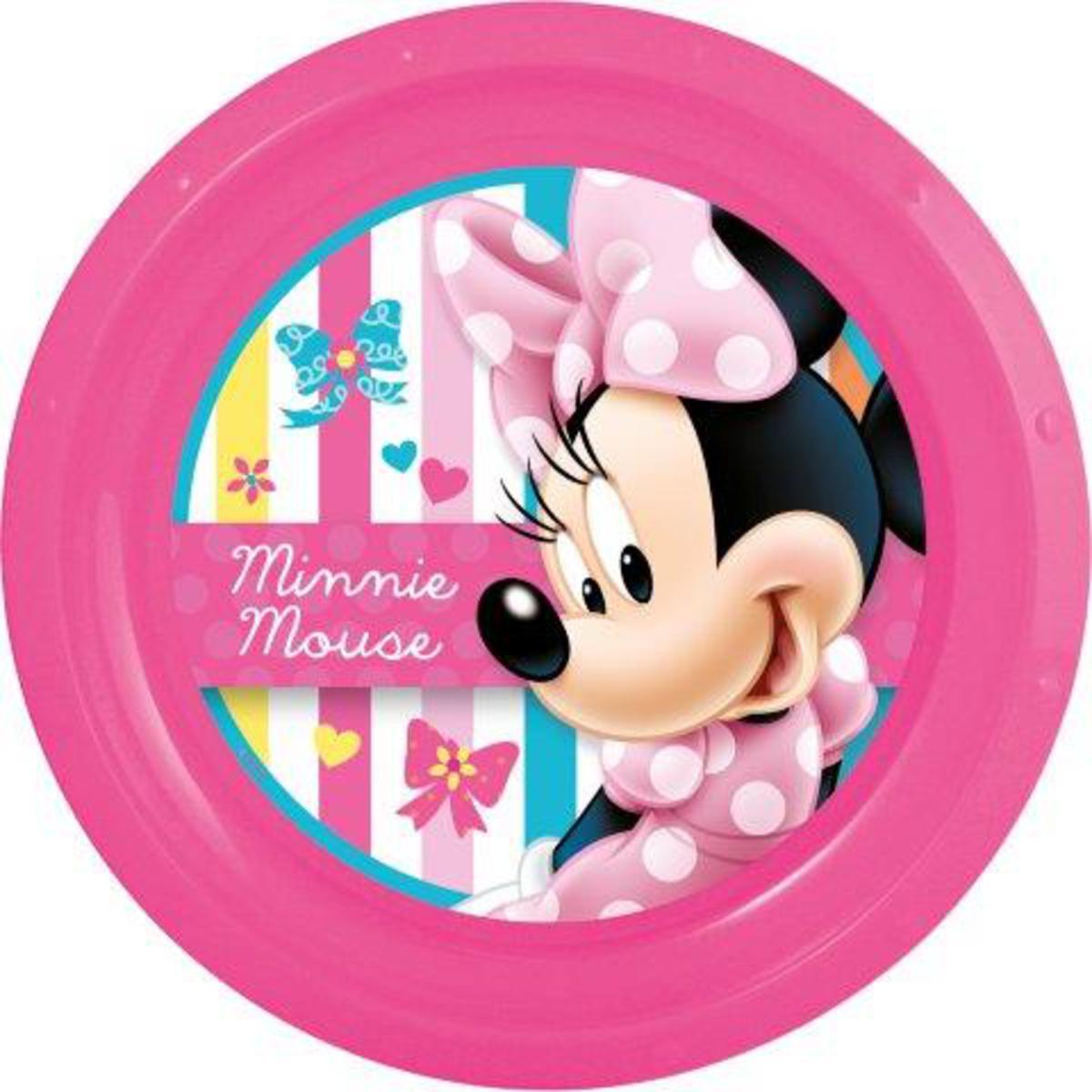 Assiette Minnie - Plastique - Ø 21 cm - Multicolore