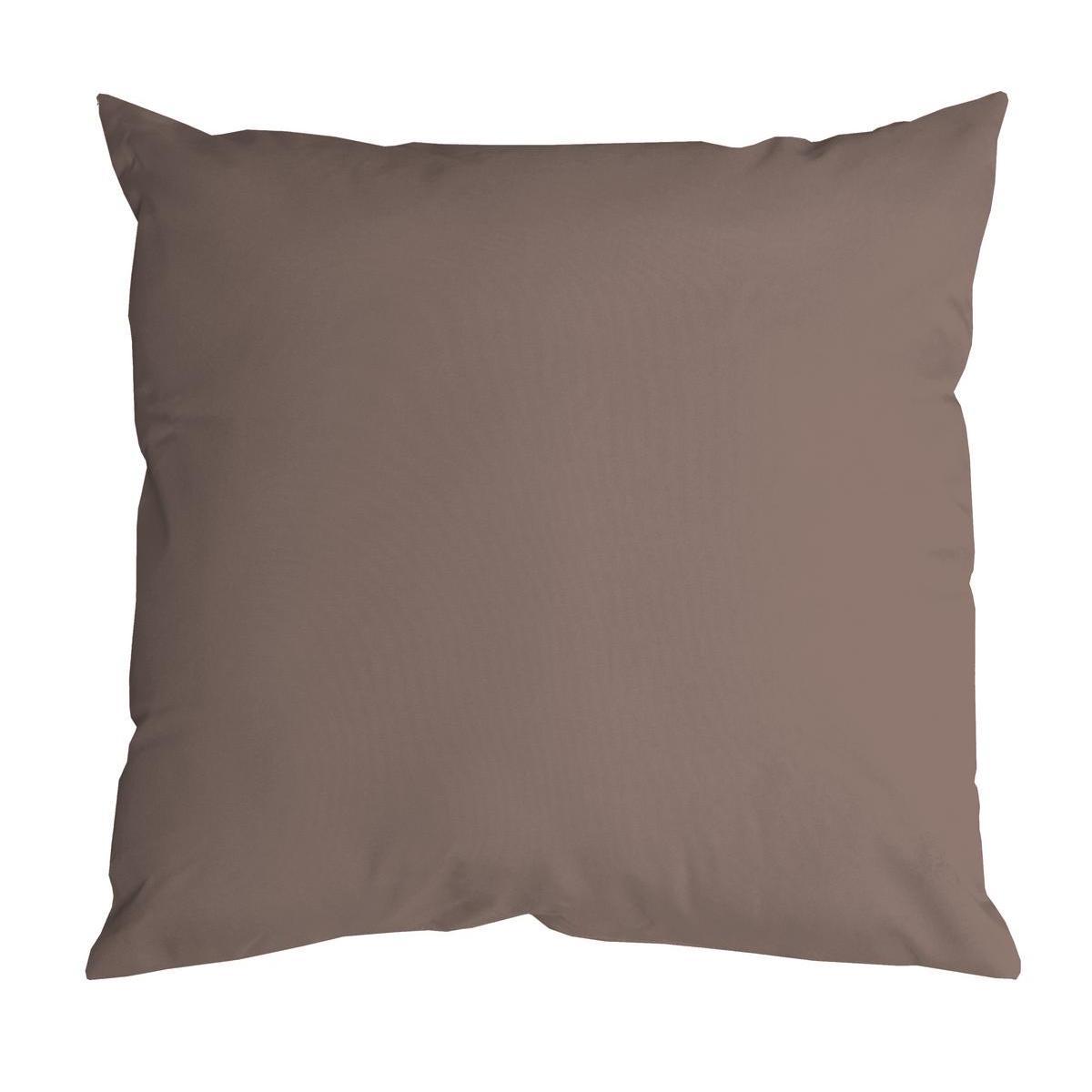Coussin Nelson - 100 % Polyester - 60 x 60 cm - Marron taupe