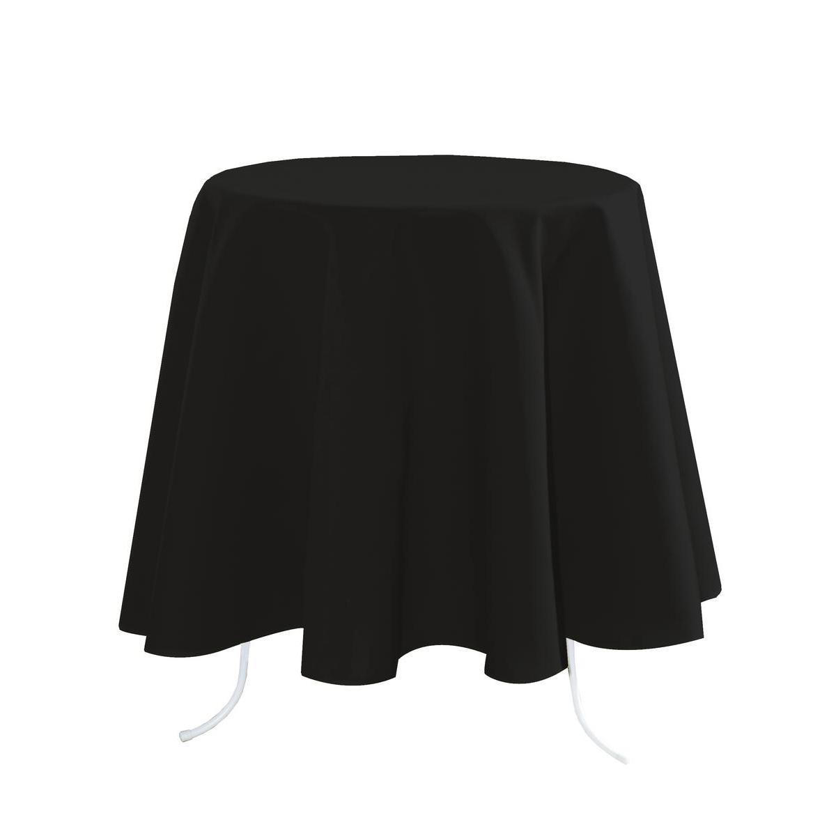 Nappe ronde - 100 % Polyester - Ø 160 cm - Noir