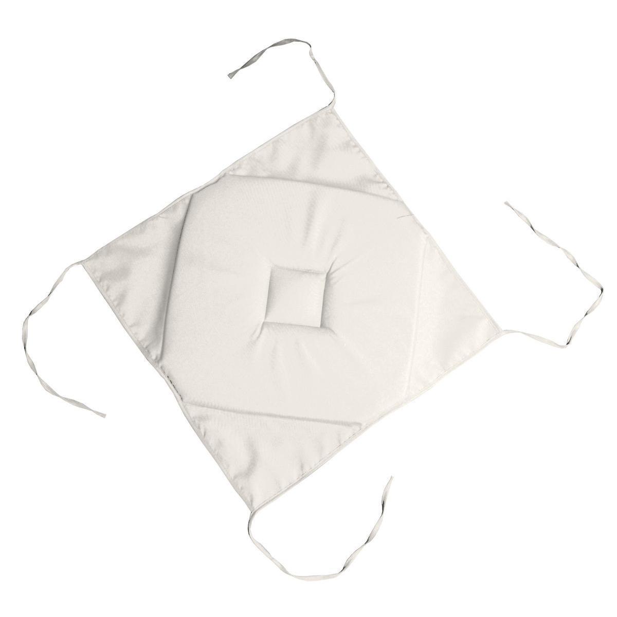 Galette de chaise carrée - 100 % Polyester - 40 x 40 cm - Écru