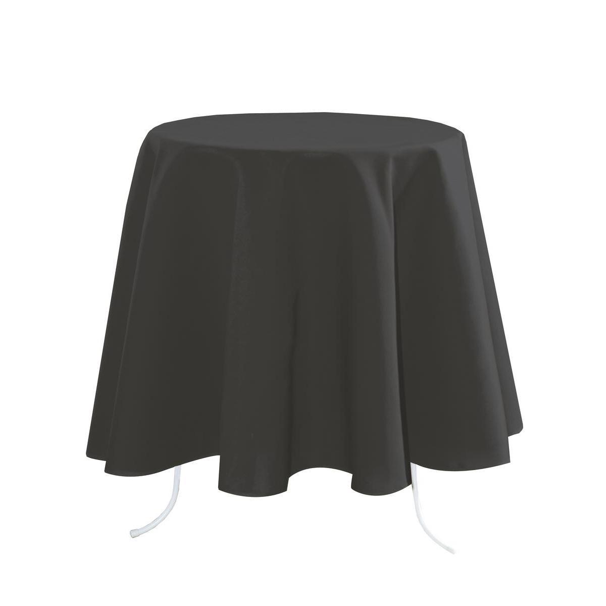 Nappe ronde - 100 % Polyester - Ø 160 cm - Gris anthracite