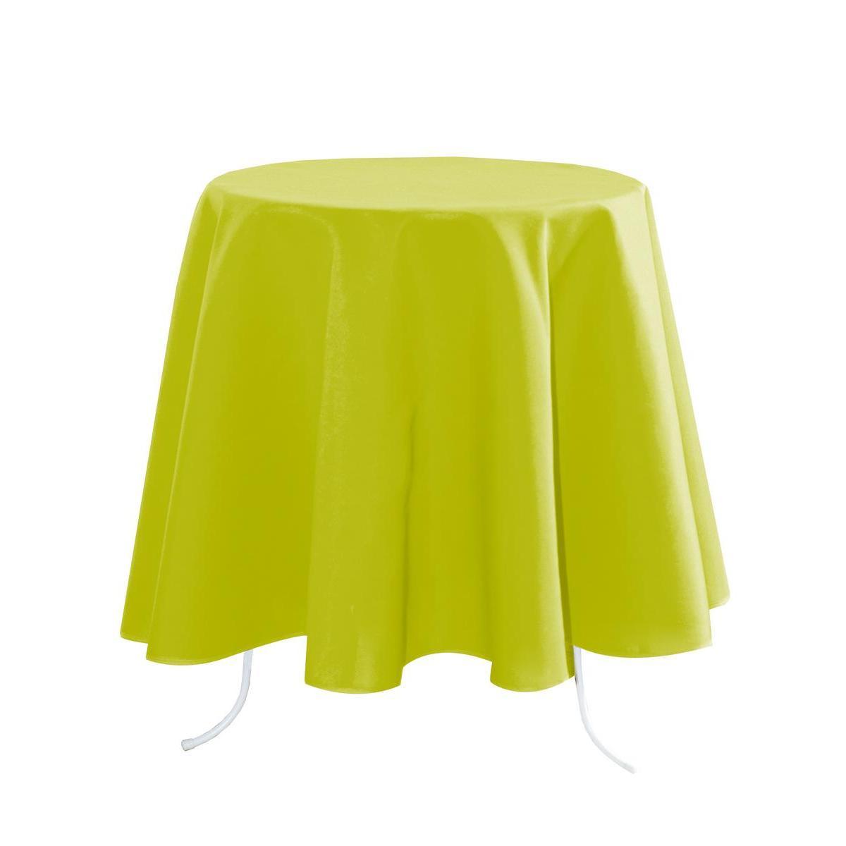 Nappe ronde - 100 % Polyester - Ø 160 cm - Vert anis