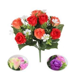 Bouquet de 9 boutons de roses - H 27 cm