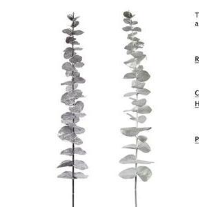 Tige d'eucalyptus pailleté - H 88 cm