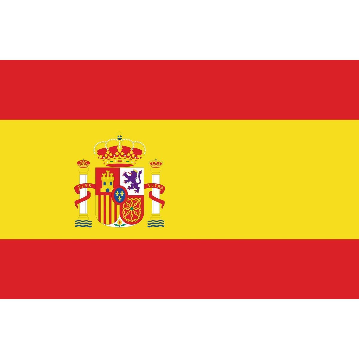 Drapeau espagnol - Polyester - 90 x 150 cm - Jaune et rouge