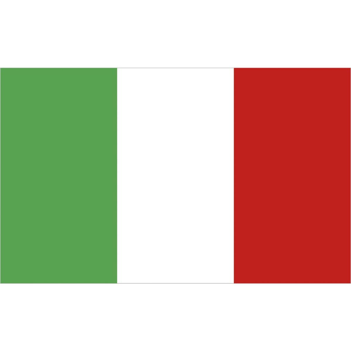 Drapeau italien - Polyester - 90 x 150 cm - Vert, blanc et rouge