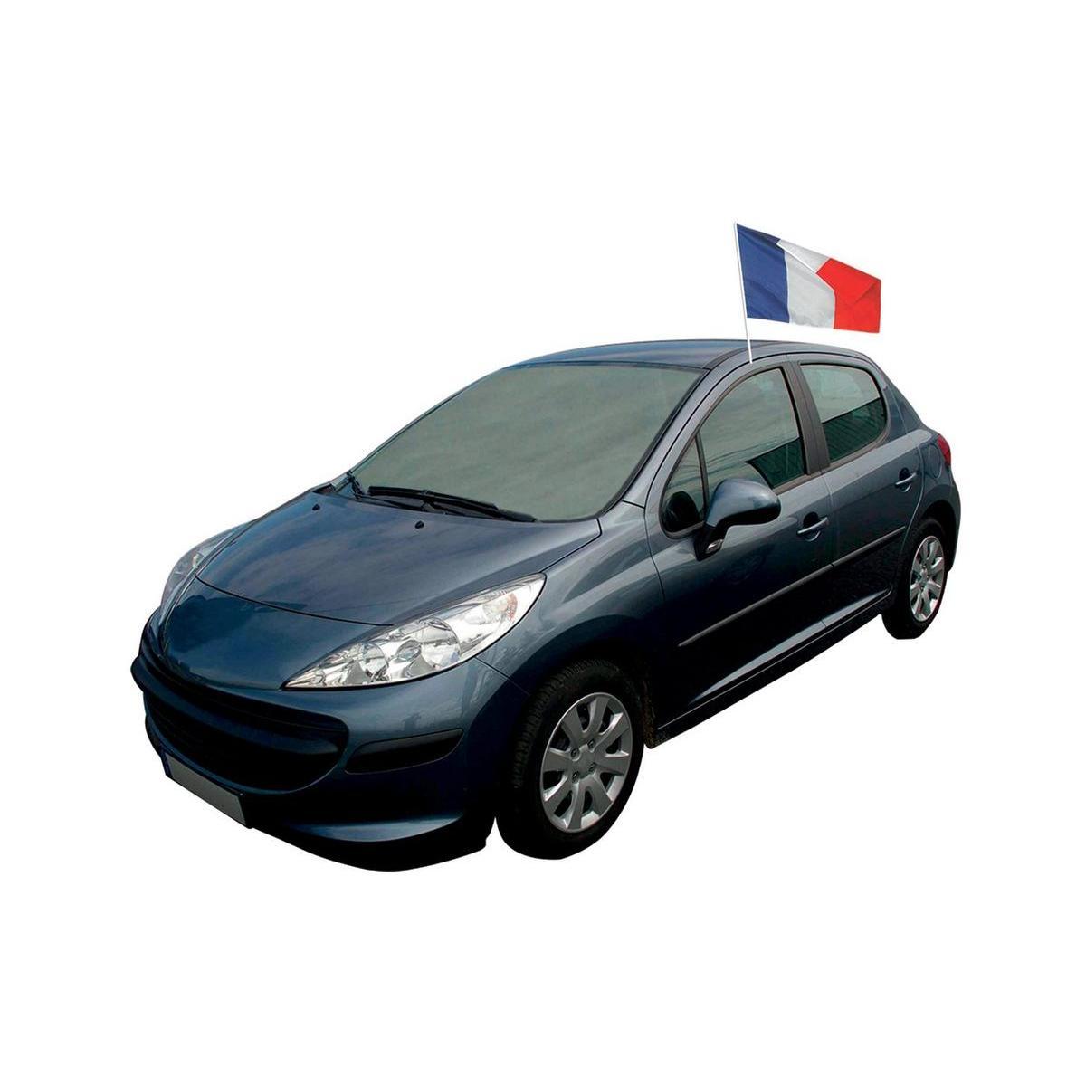 Drapeau de voiture France - Polyester - 30 x 40 cm - Bleu, blanc et rouge