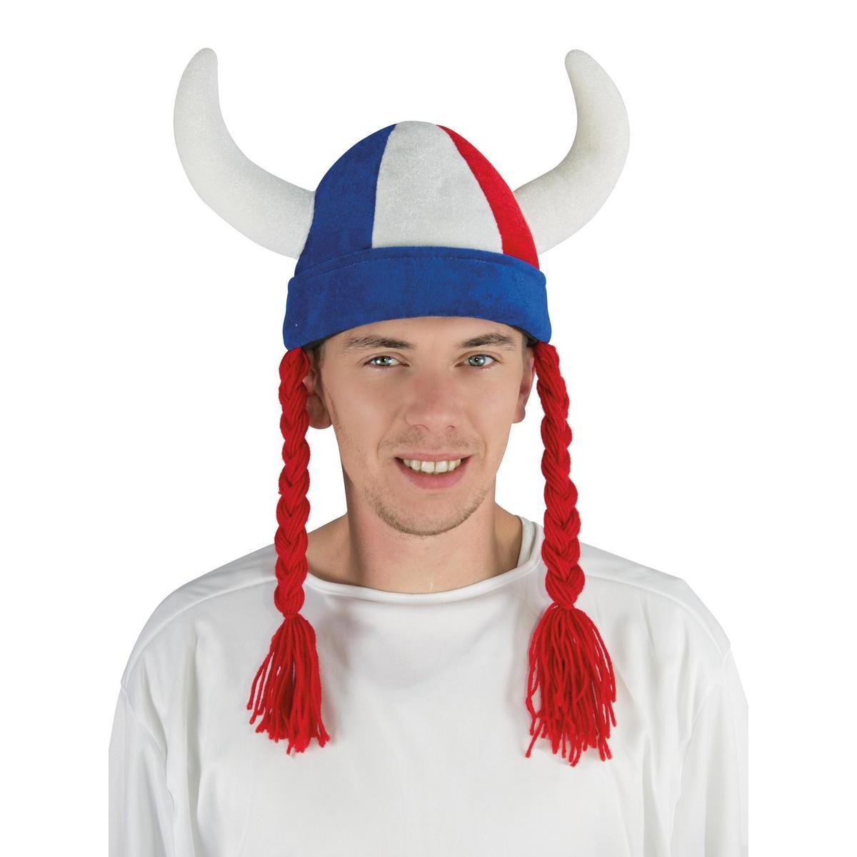 Chapeau de supporter équipe de France - Polyester - Ø 20 x H 20 cm - Bleu, blanc et rouge