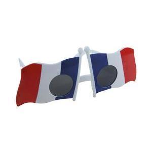 Lunette de supporter équipe de France - Plastique - 15 x 5 cm - Bleu, blanc et rouge