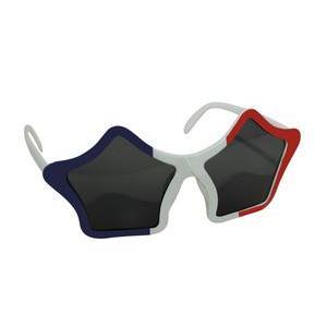 Lunette de supporter équipe de France - Plastique - 15 x 5 cm - Bleu, blanc et rouge