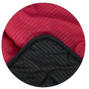 Couette - 100 % polyester - 140 x 200 cm - Noir et rouge