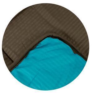 Couette - 100 % polyester - 200 x 200 cm - Bleu et marron