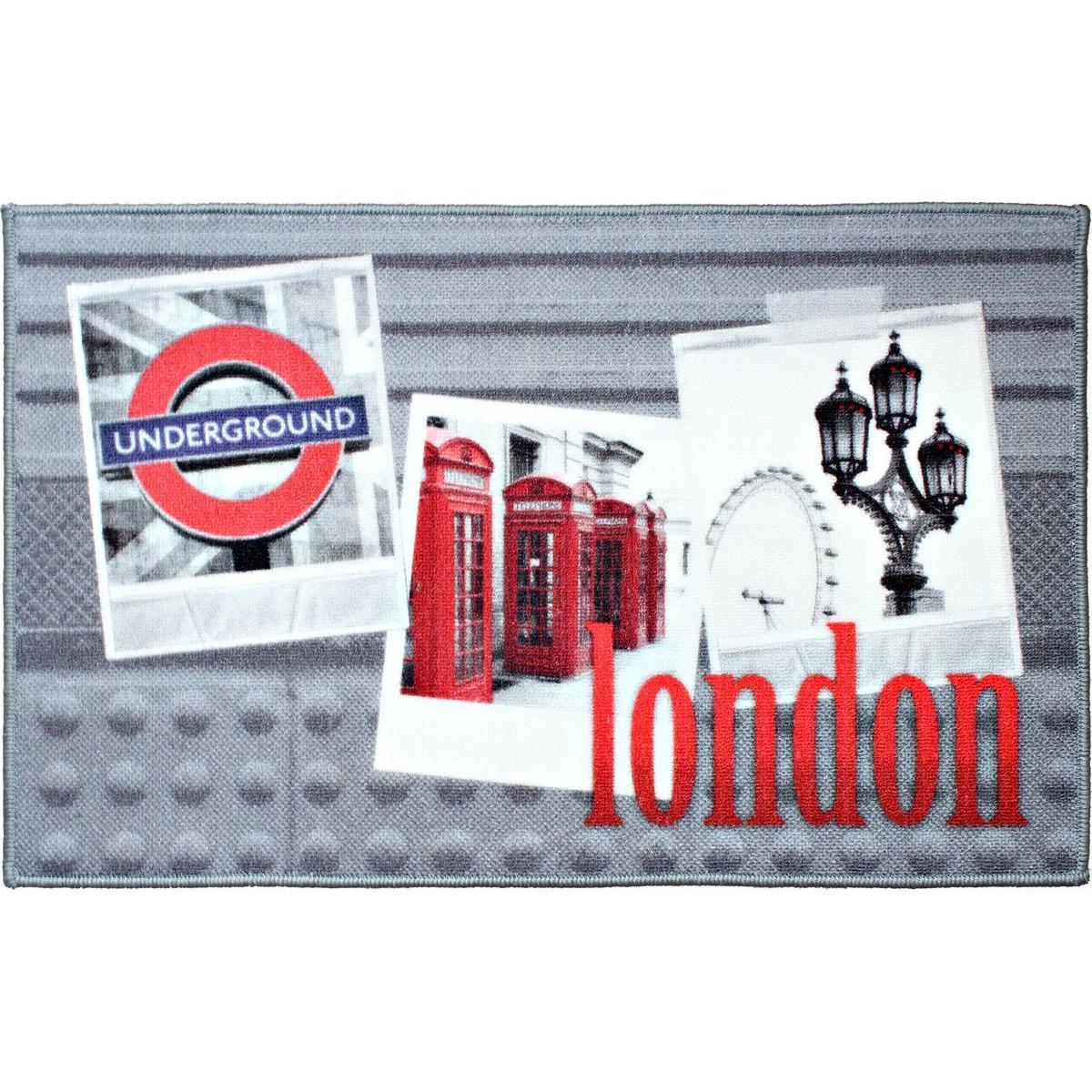 Tapis antidérapant London - 50 % Latex 50 % Nylon - 50 x 80 cm - Multicolore