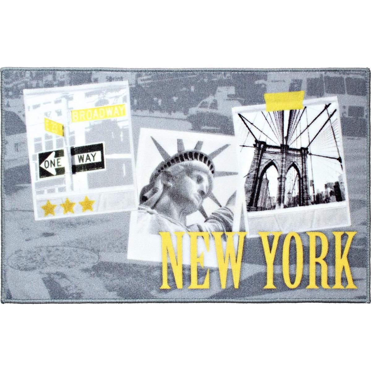 Tapis antidérapant New York - 50 % Latex 50 % Nylon - 50 x 80 cm - Multicolore