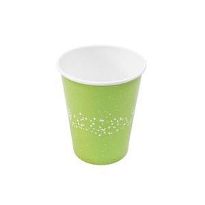 Gobelet carton 'happy ' 270ml (x 6) - 6 x 9 x 6 cm - Vert