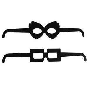5 lunettes à gratter avec grattoir - Carton - 37 cm - Noir