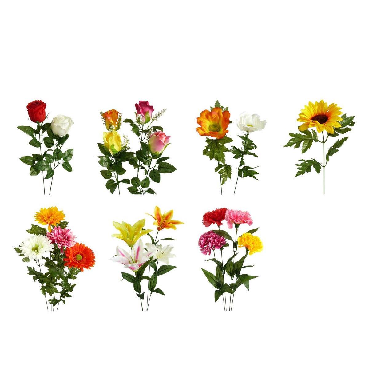 Tige de fleurs artificielle - Plastique - Différents modèles