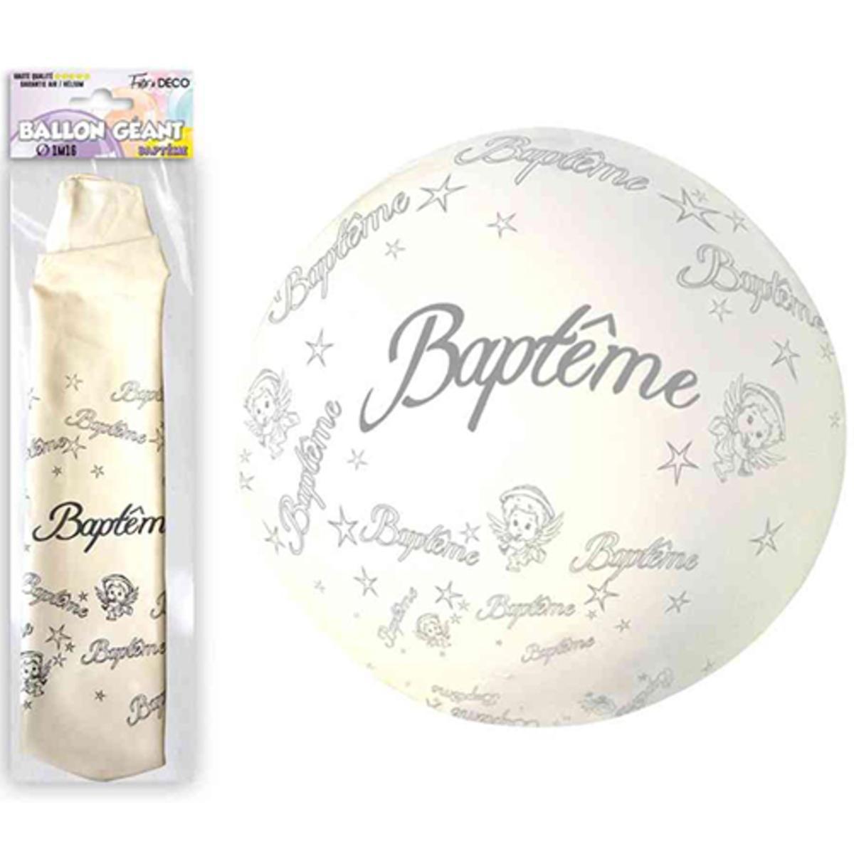 Ballon géant baptême blanc