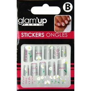 Sticker ongles fleurs/mots couleurs