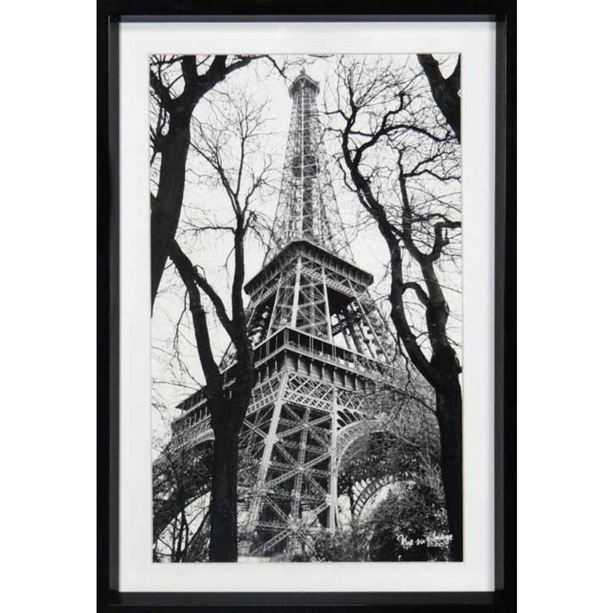 Cadre photo décoratif - Plastique - 20 x 30 cm - Noir et blanc