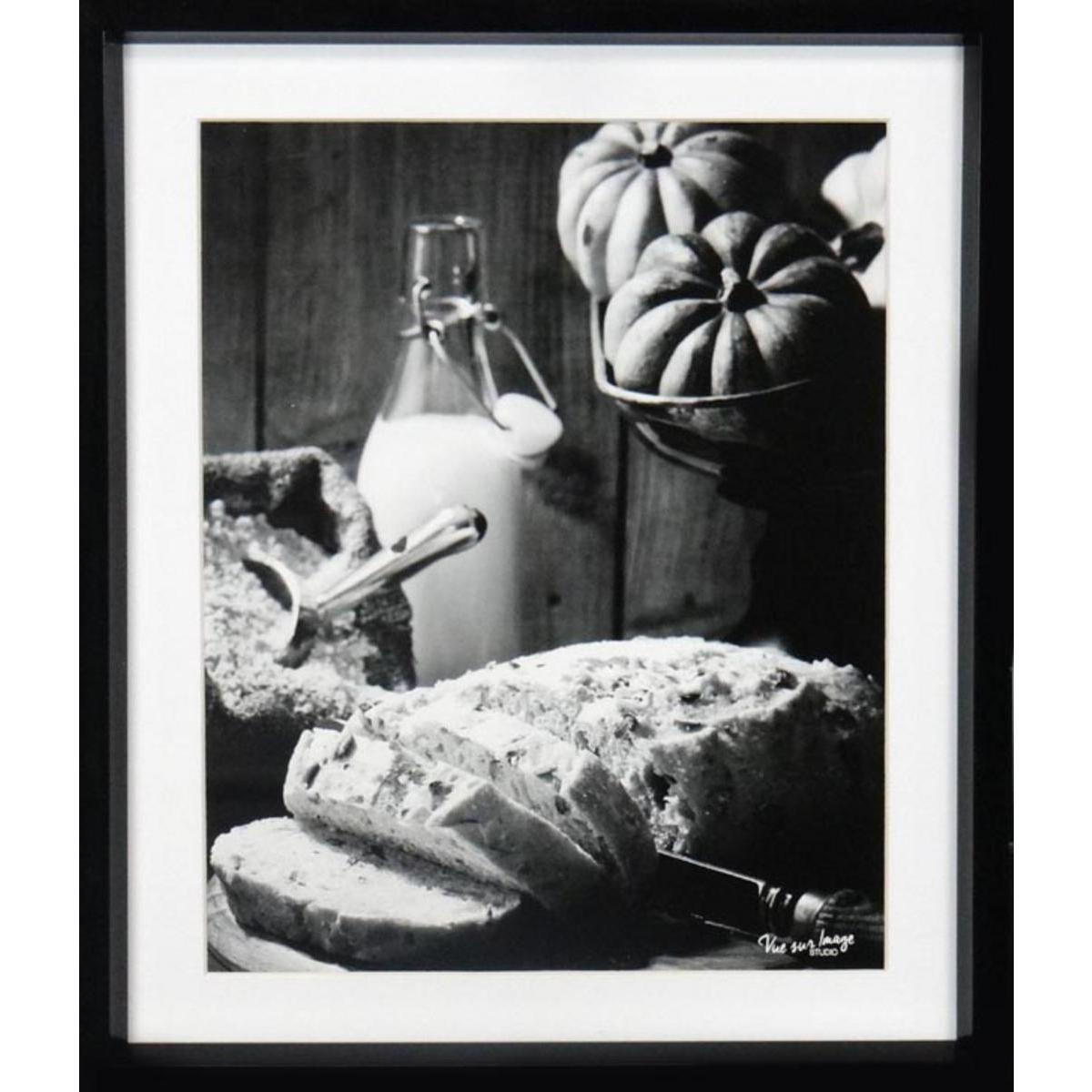 Cadre photo décoratif - Plastique - 25 x 30 cm - Noir et blanc