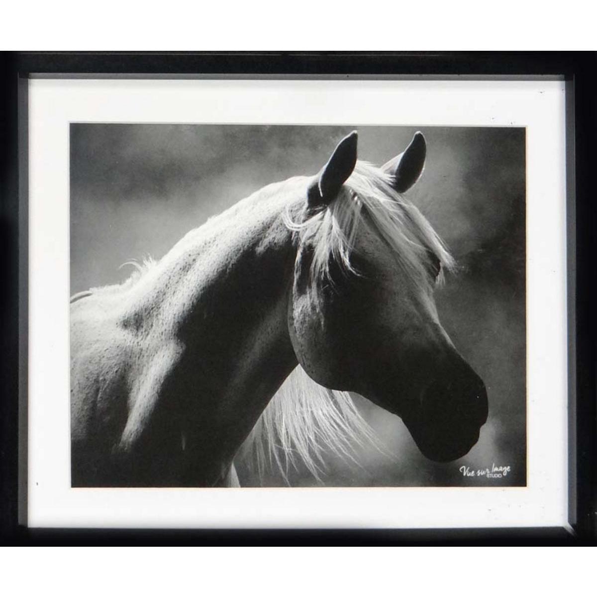 Cadre photo décoratif - Plastique - 30 x 25 cm - Noir et blanc