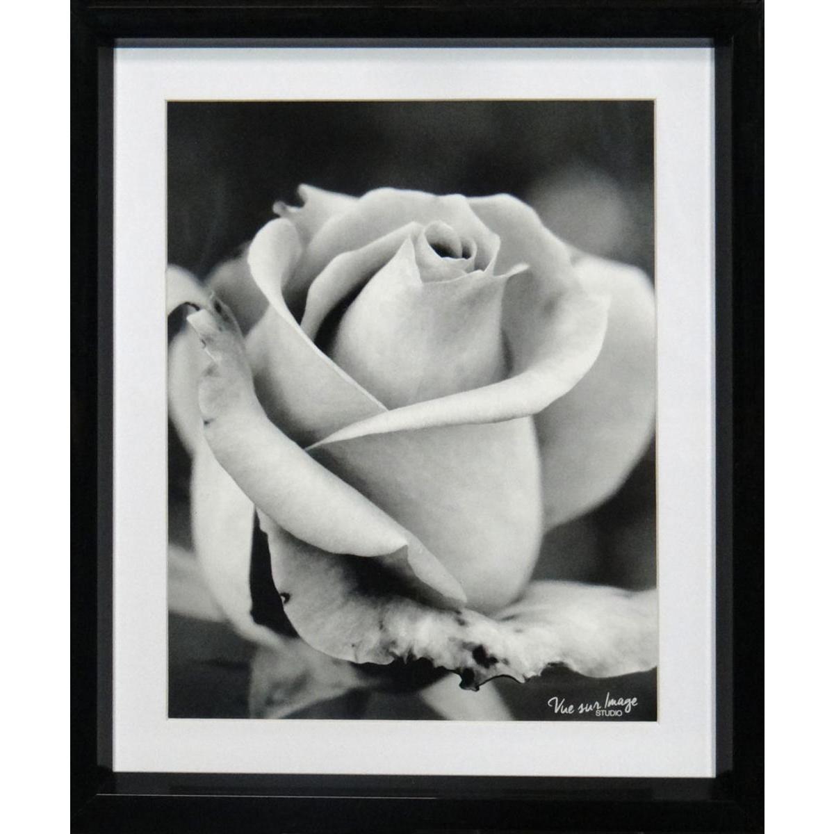 Cadre photo décoratif - Plastique - 20 x 25 cm - Noir et blanc