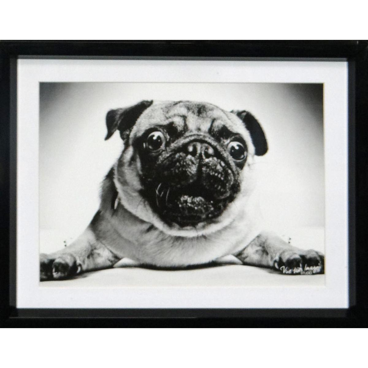 Cadre photo décoratif - Plastique - 25 x 20 cm - Noir et blanc
