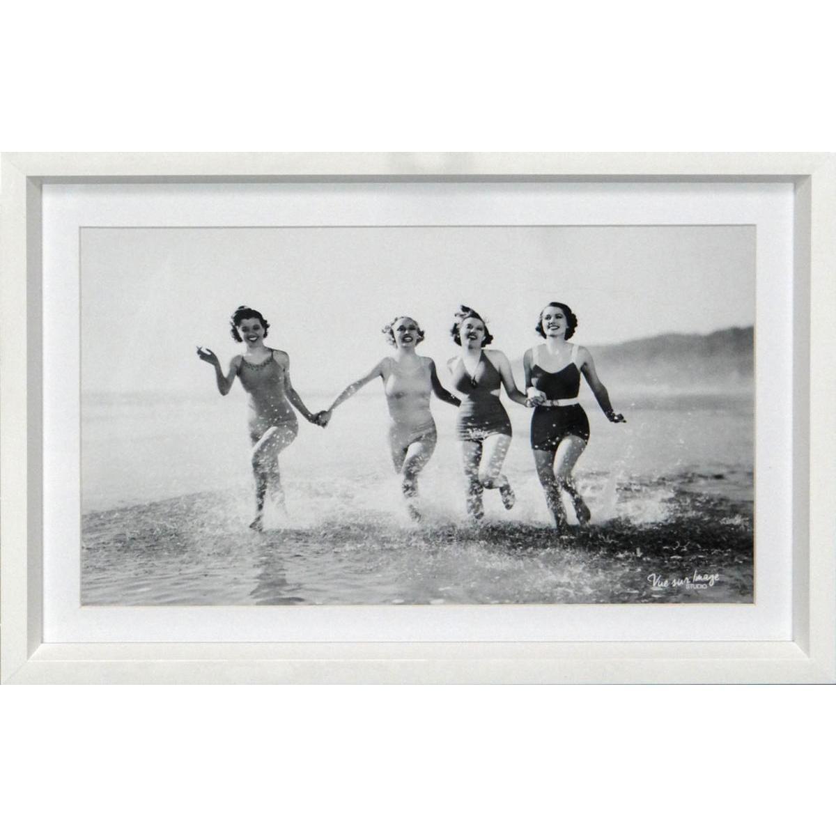 Cadre photo décoratif - Plastique - 30 x 20 cm - Noir et blanc