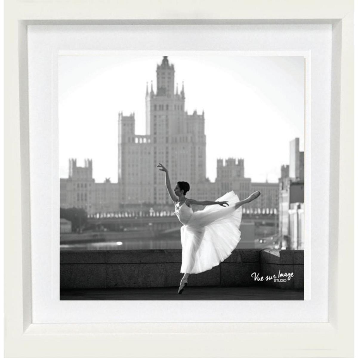 Cadre photo décoratif - Plastique - 20 x 20 cm - Noir et blanc