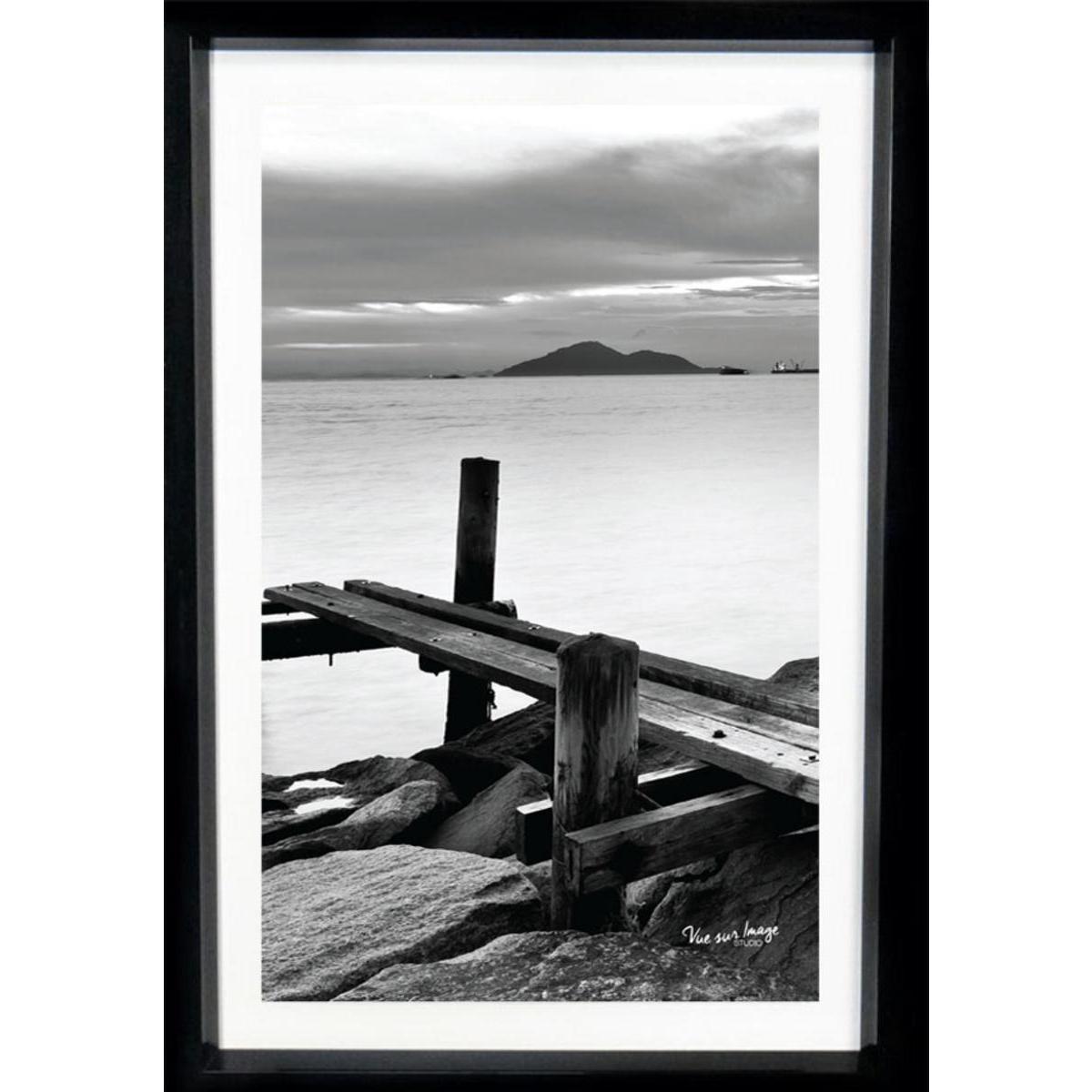 Cadre photo décoratif - Plastique - 20 x 30 cm - Noir et blanc