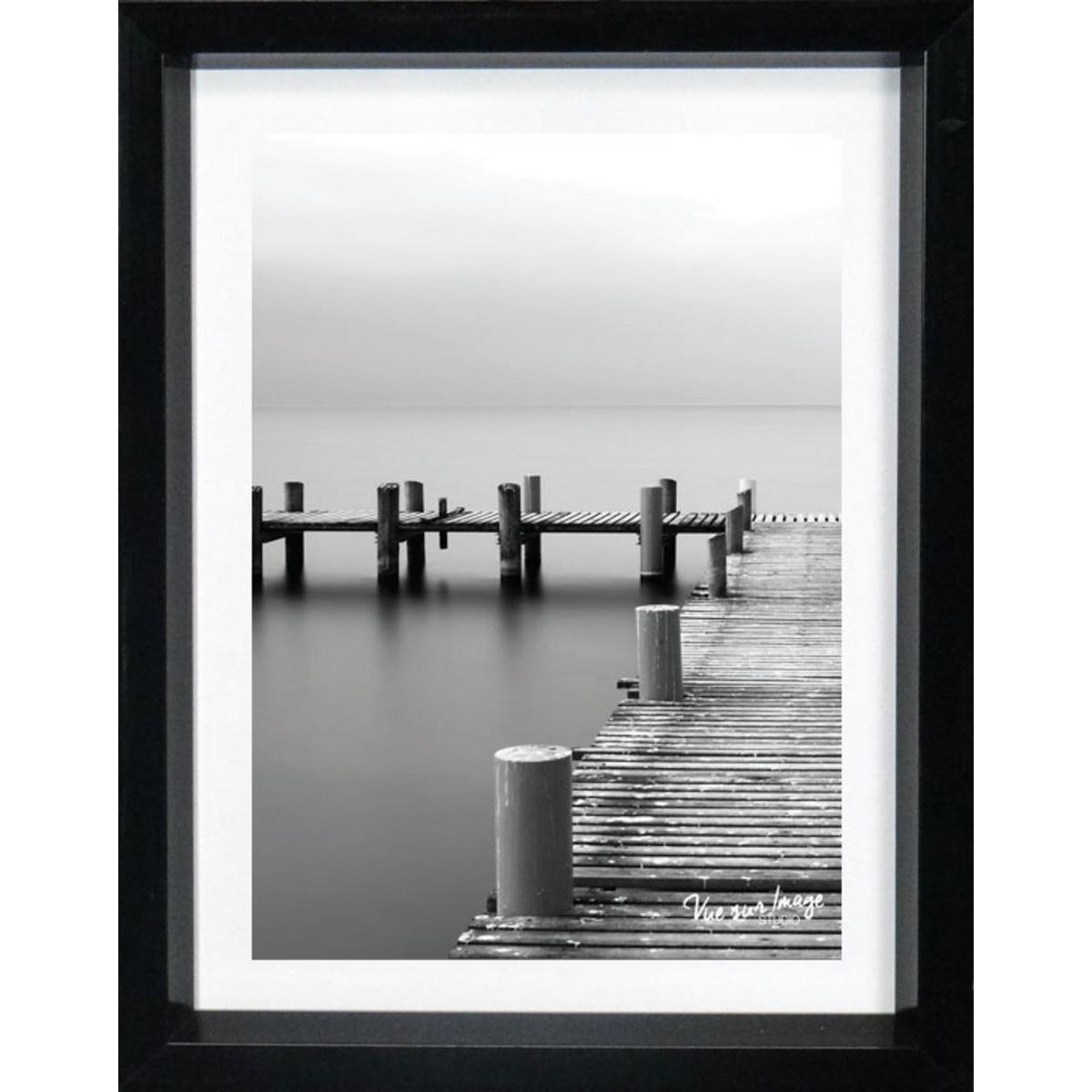 Cadre photo décoratif - Plastique - 15 x 20 cm - Noir et blanc