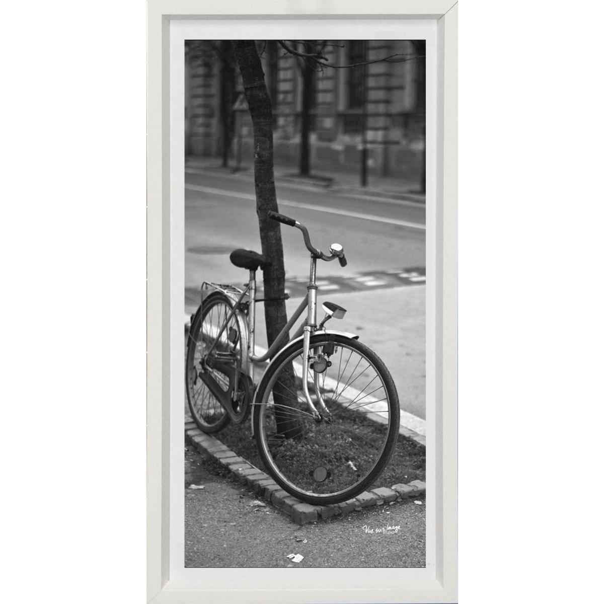 Cadre photo décoratif - Plastique - 20 x 40 cm - Noir et blanc