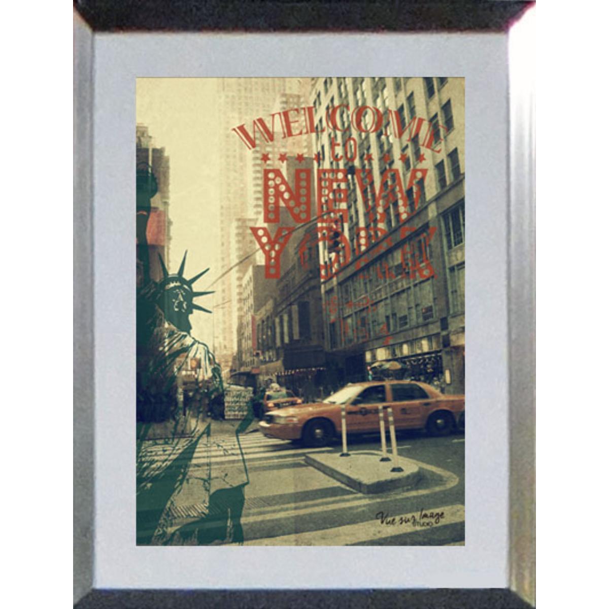 Cadre vintage - Plastqiue - 18 x 24 cm - Multicolore